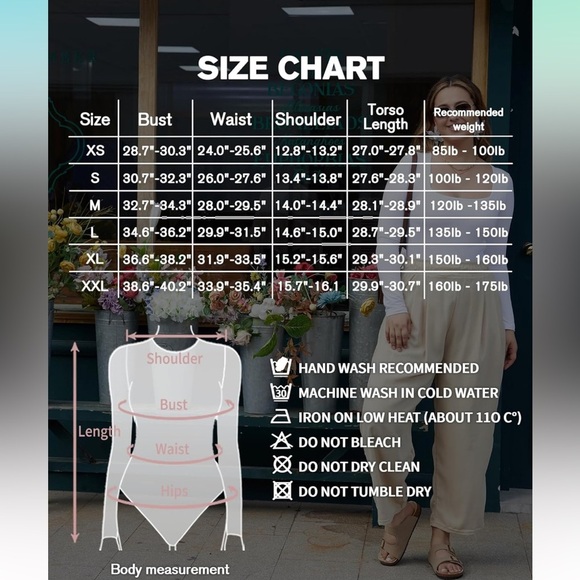 Squareneck Longsleeve Bodysuit - Picture 6 of 6